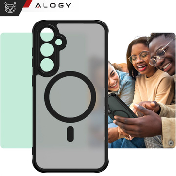 Pouzdro pro Samsung Galaxy S23 FE Mag Safe Case MagMat Phone Back Cover Matte Black Glass