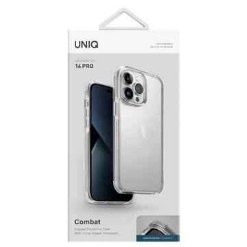 Pouzdro UNIQ Combat na telefon Apple iPhone 14 Pro 6,1" průhledné/křišťálově čiré