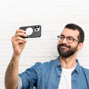 Шкіряний чохол Dux Ducis Grit для iPhone 14 Pro Max Sleek Faux Leather Cover (сумісний з MagSafe) чорний