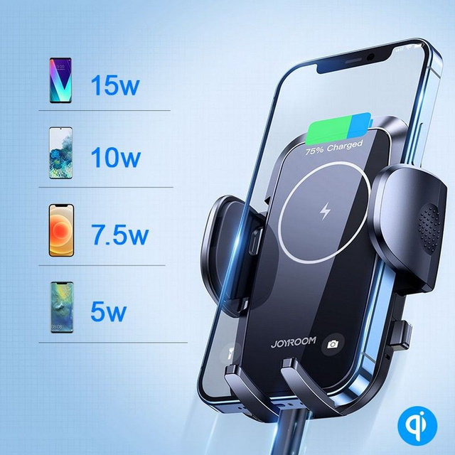 Držák do auta s Qi nabíječkou 15W Joyroom JR-ZS241 pro mřížku Black
