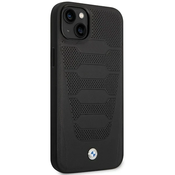 BMW BMHCP14S22RPSK Phone Case for Apple iPhone 14 6.1" black/black Leather Seats Pattern