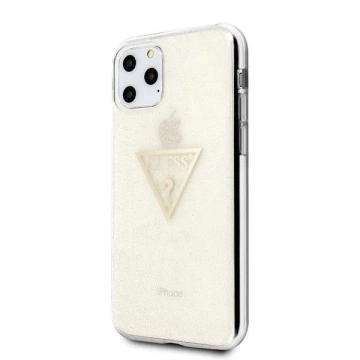 Guess GUHCN58SGTLGO iPhone 11 Pro złoty/zlatý pevný obal Glitter Triangle