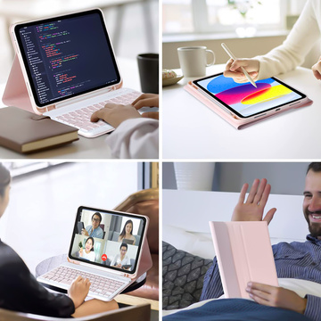 Чохол-клавіатура Alogy з тримачем стилуса для Apple iPad 10.9 2022 Black