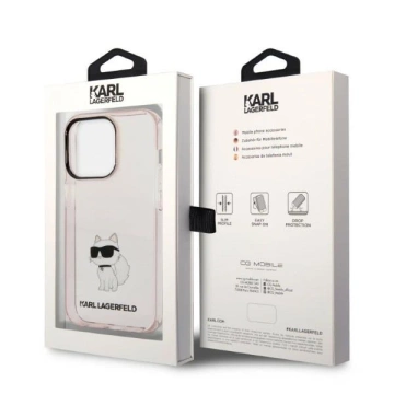 Puzdro Karl Lagerfeld KLHCP14XHNCHTCP pre iPhone 14 Pro Max 6,7" pevné puzdro Ikonik Choupette ružové/ružové