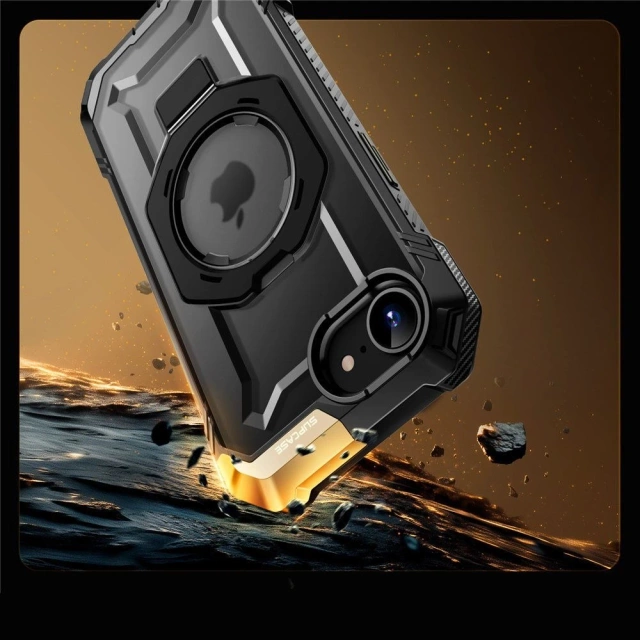 Supcase UB Grip MagSafe iPhone 16e Schwarzes robustes Schutzgehäuse