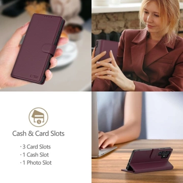 Etui Wallet do Redmi Note 14 Pro / POCO X7 5G Mulberry