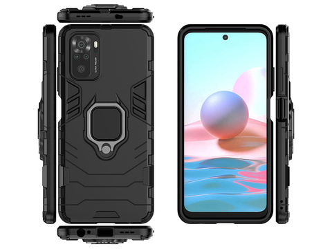Pouzdro Alogy Stand Ring Armor pro Xiaomi Redmi Note 10 / 10s černé sklo