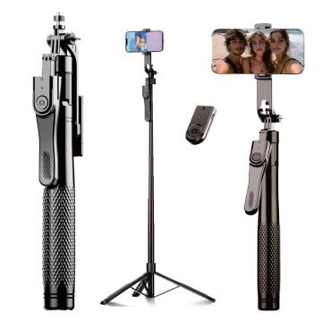 Kijek Selfie Tripod Alogy FlexPod Max z uchwytem na telefon i mocowaniem 1/4 Stabilizacja pilot Bluetooth 215cm