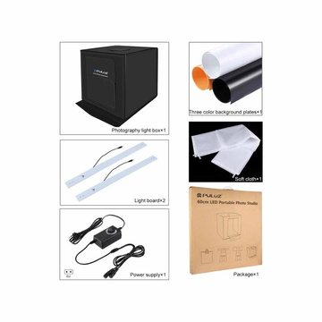 Svetelný stan 60cm LED Puluz 3 380 lumenov