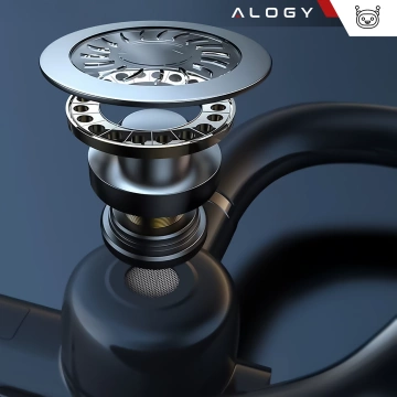 Alogy Earphone Bluetooth headset pre telefón, vodotesný IPX4, na hovory, čierny