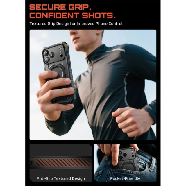 Etui Supcase UB Grip Mag MagSafe do iPhone 17 Pro Max, Black