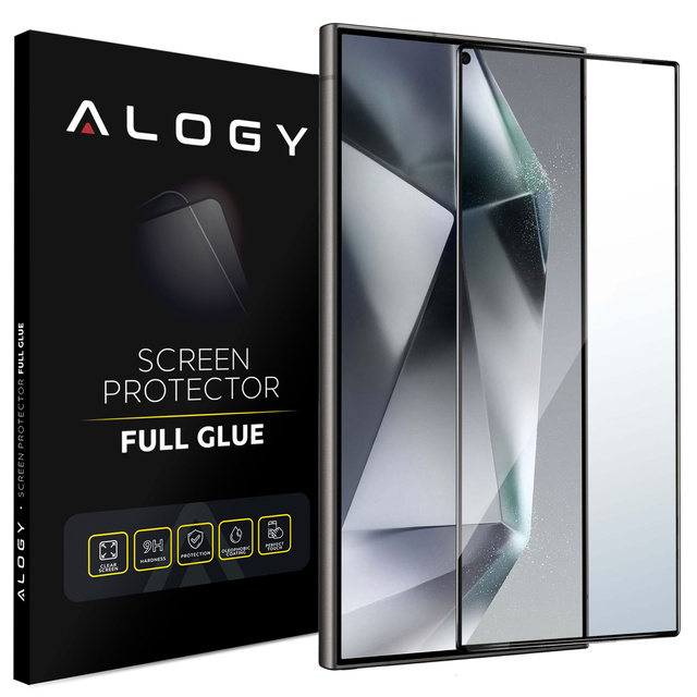 Загартоване скло для Alogy Full Glue case friendly case для Samsung Galaxy S24 Ultra Black