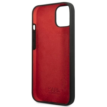 Karl Lagerfeld KLHCP13MSLMP1K iPhone 13 6,1" pevný obal čierny/čierny silikónový plak