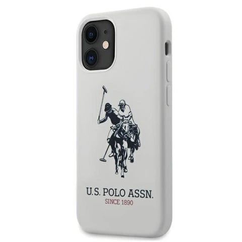 Puzdro US Polo Silicone Collection iPhone 12 mini 5,4 " biela/biela