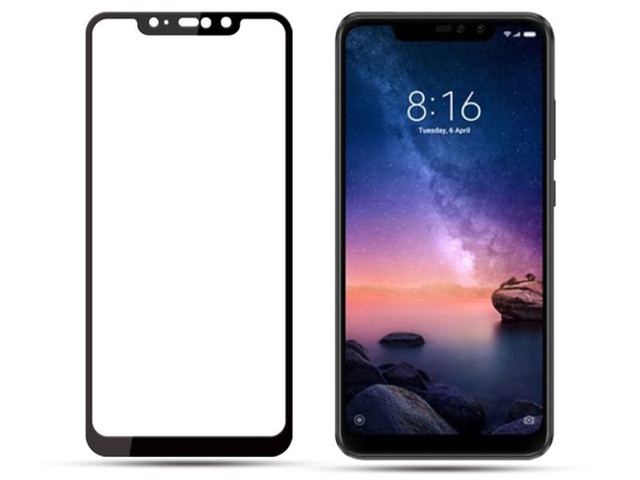 Скло Mocolo Full Glue для Xiaomi Redmi Note 6 Pro чорне