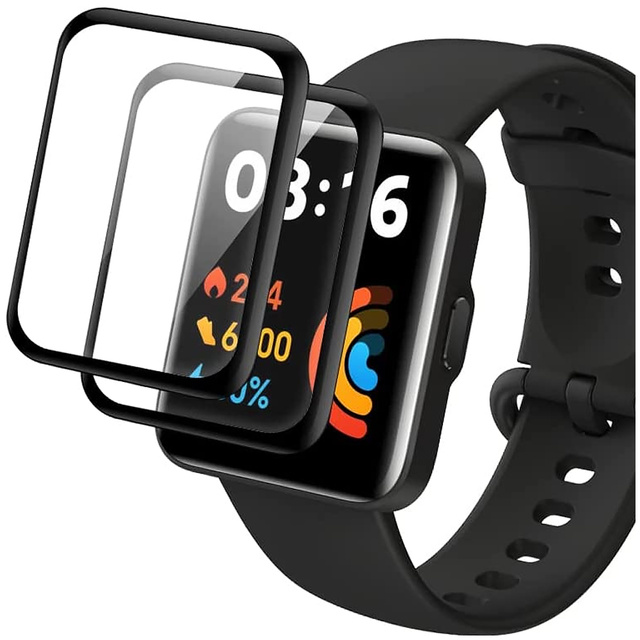 3x Flexible Glass 3D Alogy Screen Protector Pro for Xiaomi Redmi Watch 2 Lite Black