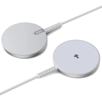 Esr Halolock Qi2 Mini magnetická Magsafe bezdrôtová nabíjačka 15W strieborná indukčná nabíjačka