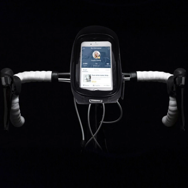 Wozinsky bicycle handlebar bag with phone case 1 l black (WBB16BK)