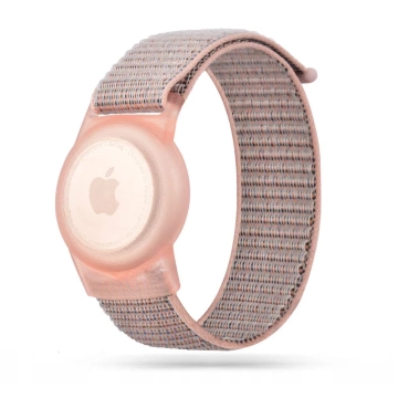 Kids Nylon Band for Apple AirTag Pink