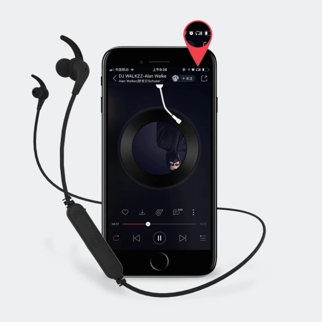 Bezdrôtové športové slúchadlá Remax RB-S25 Bezdrôtové slúchadlá Bluetooth 4.2 Headset 70mAh čierna