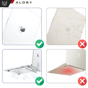 Alogy ProStand™ матовий чохол з підставкою для MacBook Air 13.3" (A1932/A2179/A2337) Прозорий
