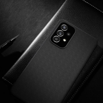 Nillkin Textured Case Odolné vystužené puzdro s gélovým rámom a nylonom na zadnej strane pre Samsung Galaxy A33 5G čierne