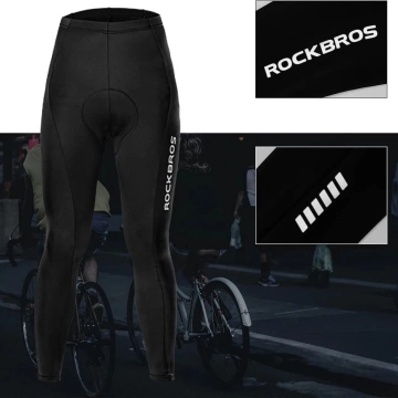 Priedušné cyklistické nohavice Rockbros RK2004M s M vložkou - čierne