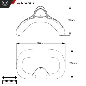 Alogy Replacement Silicone Sun Mask for Meta Quest 3 Black