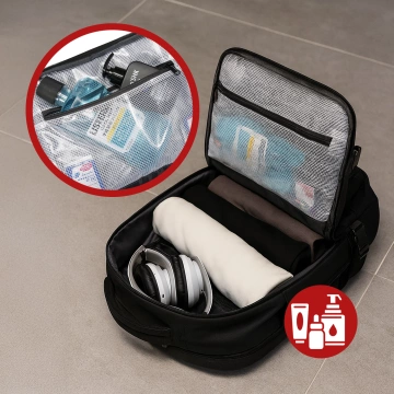 Bange Waterproof Backpack for Laptop 15.6" City Travel 45x30x16 cm for Work Airplane Men's Women's with USB Port Black