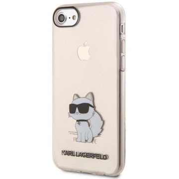 Puzdro na telefón Karl Lagerfeld pre iPhone 7/8/SE 2020/2022 ružové/ružové pevné puzdro Ikonik Choupette