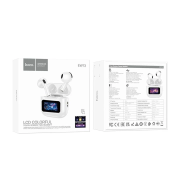 Hoco EW73 TWS biele Bluetooth 5.4 dotykové slúchadlá