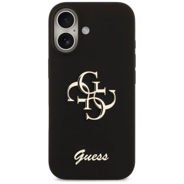 Etui Guess Silicone Big 4G Script do iPhone 17 Czarny