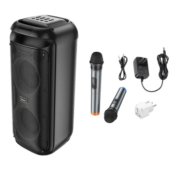 HOCO HA13 Pro karaoke set 60W, RGB LED, 2× TWS microphones, BT 5.4