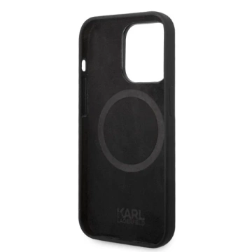 Etui Karl Lagerfeld KLHMP14XSNIKBCK do iPhone 14 Pro Max 6,7" hardcase Silicone Ikonik Magsafe czarny/black