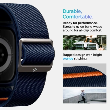 Strap Band for APPLE WATCH 10 (46MM) NAVY SPIGEN LITE FIT PRO