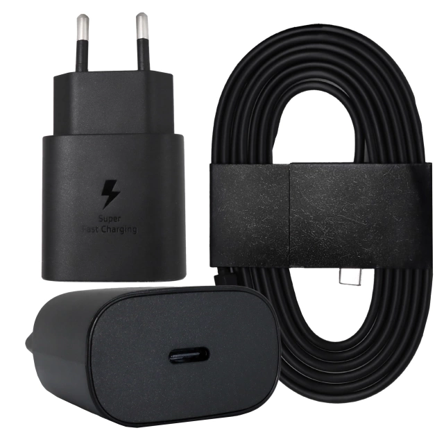 Originálna nabíjačka Samsung USB-C 25W kábel typu C 180 cm prémiová super rýchla nabíjacia súprava biela
