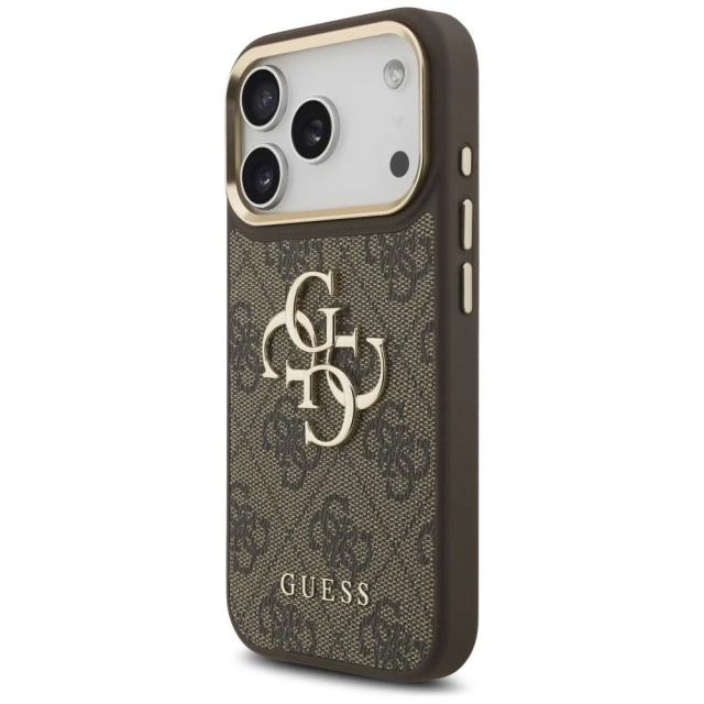 Etui Guess 4G Big Classic Logo Big Strap Metal Buttons do iPhone 17 Pro Brązowy