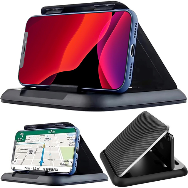 Držák do auta Alogy Carbon pro telefon do 6,8 palce, GPS, kokpit černý