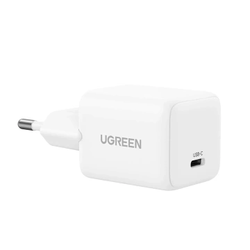 Ładowarka Ugreen X513 30W GaN + kabel USB-C 1m Biała PD PPS