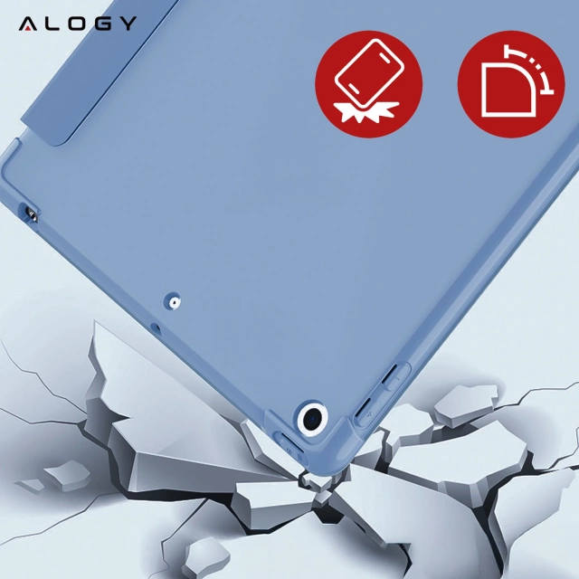 Чохол для Apple iPad 10.2 9 Gen 8/7 2021/2020/2019 Smart Pencil Case Alogy TPU Tablet Cover Blue Glass