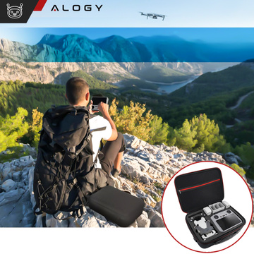 Hartschalenkoffer Koffer Koffer für DJI Mini 4 Pro / DJI Mini 3 Pro / Mini 3 Drohne Hartschale mit Tragegurt Hartschale Alogy Schwarz