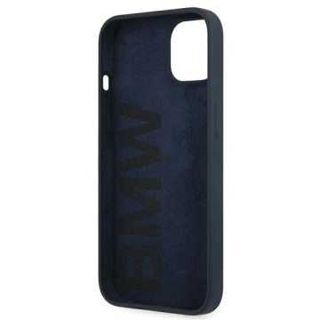 BMW BMHCP13SSILNA Puzdro na telefón pre Apple iPhone 13 Mini 5,4" námornícke/námornícke pevné puzdro Silicone Signature