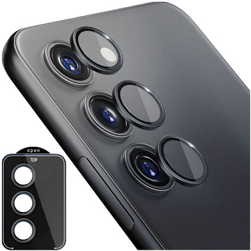 Glass for Samsung Galaxy S24 Plus Camera Protector Lens 3mk Lens Protection Pro Black Protective Cover