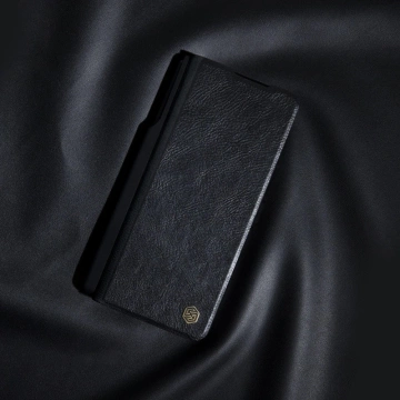 Nillkin Qin Leather Pro Leather Case with Camera Protector for Samsung Galaxy Z Fold 5 - Black