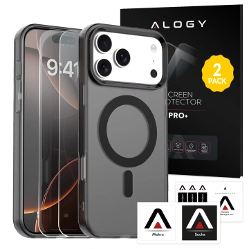 Apple iPhone 17 Pro Max Case – Matte MagSafe Cover with Lens Protection, Slim and Scratch-Resistant, Perfect Fit – Alogy Skinny MatteCase™ Black