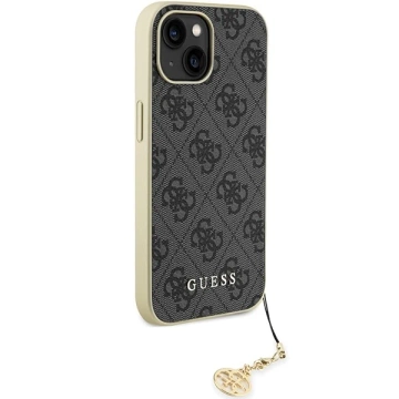 Etui Guess GUHCP15SGF4GGR pro iPhone 15 6,1" szary/grey hardcase 4G Charms Collection