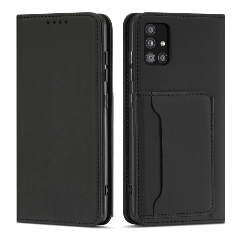 Magnet Card Case Case pro Samsung Galaxy A13 5G Pouch Wallet Card Holder Black