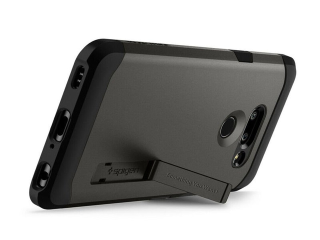 Etui Spigen Slim Armor für LG G8 ThinQ Graphitgrau