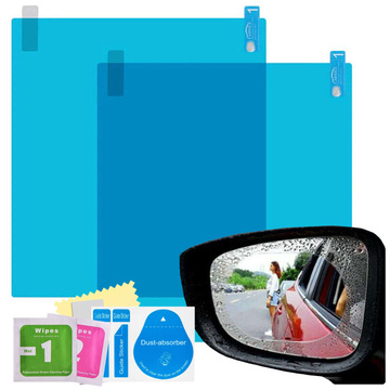 2x hydrofobní samolepka na okno s nano fólií Zrcadlové voděodolné proti dešti do autokoupelny 15x20cm