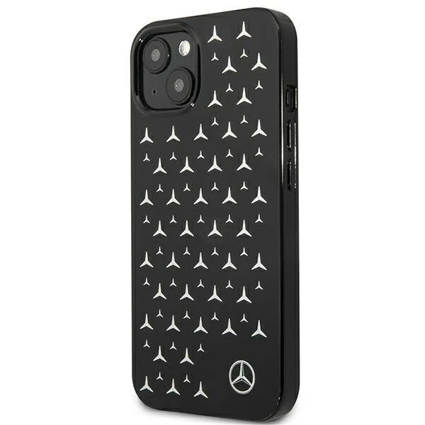 Ochranné puzdro Mercedes MEHCP13SESPBK pre Apple iPhone 13 Mini 5,4" čierne/čierne pevné puzdro Silver Stars Pattern
